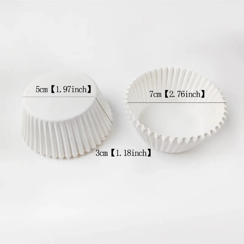 100pc Greaseproof Cupcake Liners - Premium Baking Cups Set