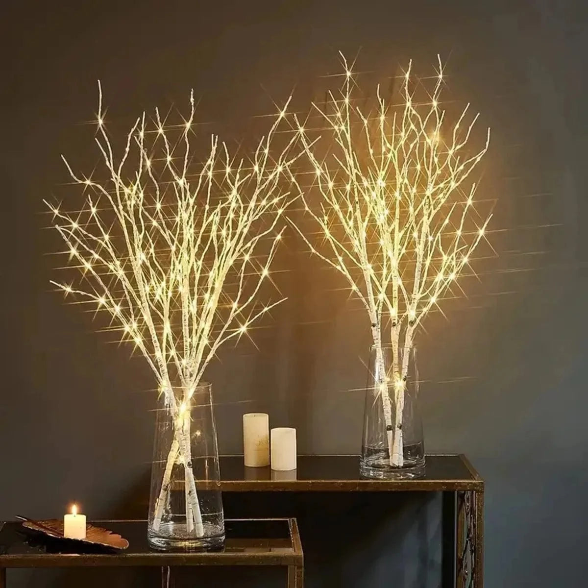 Shada 1 PC White Birch Branch LED Fairy Lights - Battery Operated Warm White for Christmas Wedding Decor