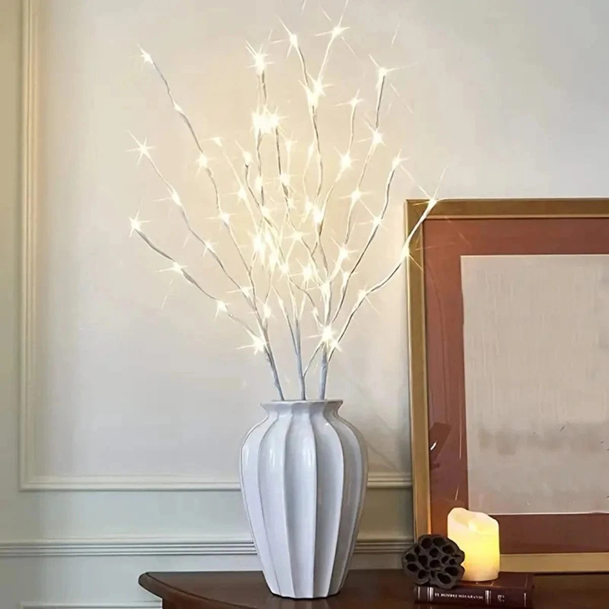 Shada 1 PC White Birch Branch LED Fairy Lights - Battery Operated Warm White for Christmas Wedding Decor