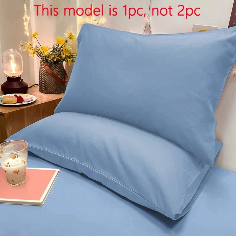 Shada 1 Piece Of Matte Solid Color Pillowcase, Bedroom Pocket Sealed Soft Pillowcase, Bedding