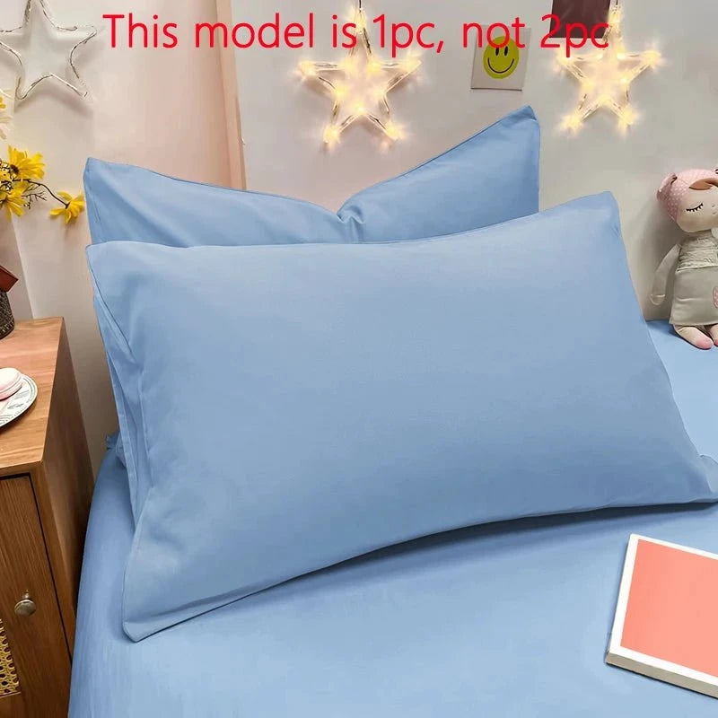 Shada 1 Piece Of Matte Solid Color Pillowcase, Bedroom Pocket Sealed Soft Pillowcase, Bedding