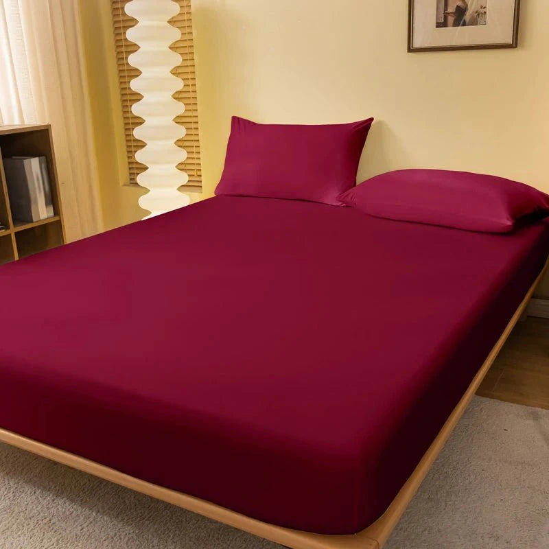Shada 1 piece of solid color matte bed sheet, solid color bed cover for bedroom, bedding (excluding pillowcases)