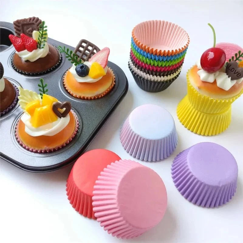 Shada 100pc Greaseproof Cupcake Liners - Premium Baking Cups Set
