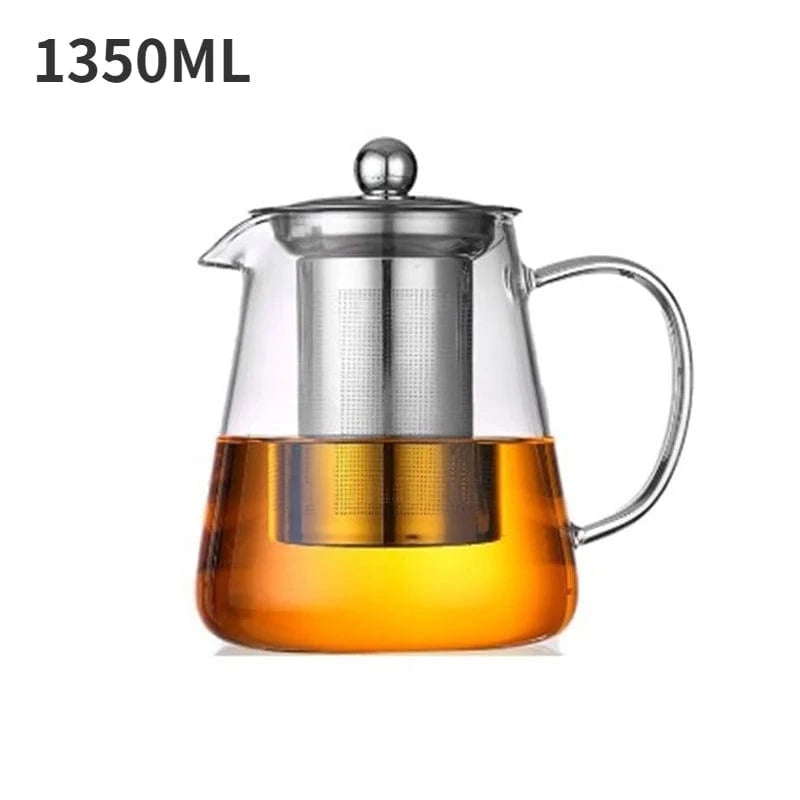 Introducing the Premium 500ml Glass Teapot with Stainless Steel Infuser, a modern and elegant addition to your tea ritual. Crafted from heat-resistant borosilicate glass, it preserves authentic flavors and features a removable stainless steel infuser for..