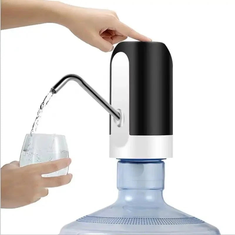Shada 1pcWhite/Black Water Bottle Pump USB Charging Auto Switch Drinking Dispenser Charging One Click Auto Switch Drink Pump Dispenser