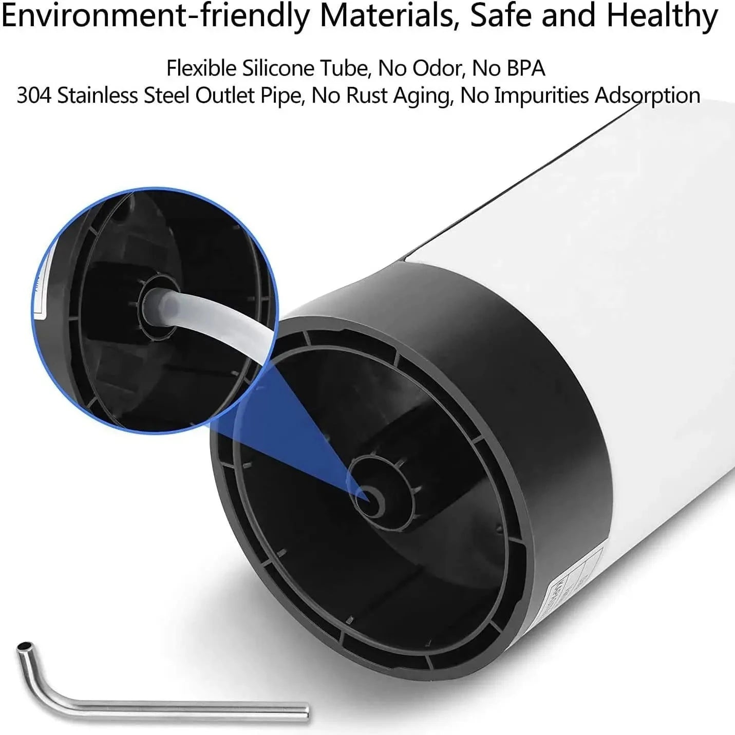 Shada 1pcWhite/Black Water Bottle Pump USB Charging Auto Switch Drinking Dispenser Charging One Click Auto Switch Drink Pump Dispenser