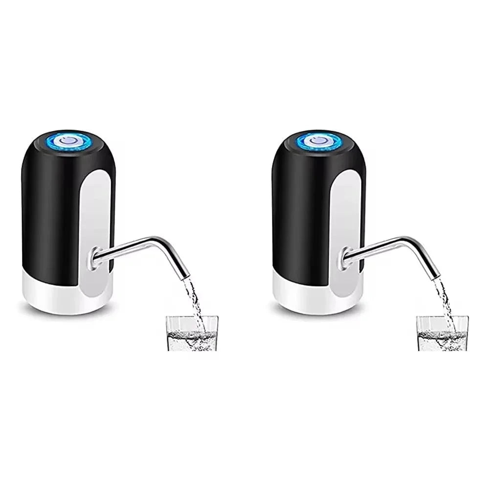 Shada 2 pcs Black 1pcWhite/Black Water Bottle Pump USB Charging Auto Switch Drinking Dispenser Charging One Click Auto Switch Drink Pump Dispenser