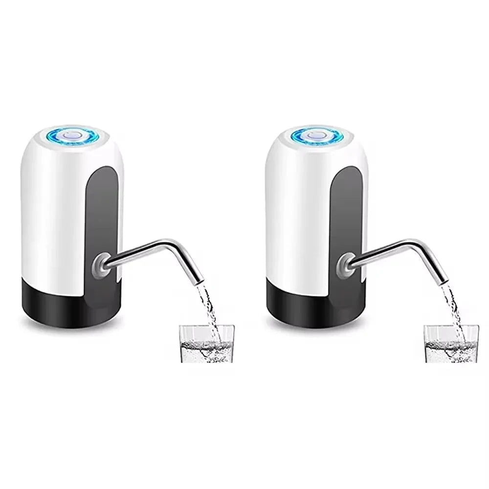 Shada 2 pcs White 1pcWhite/Black Water Bottle Pump USB Charging Auto Switch Drinking Dispenser Charging One Click Auto Switch Drink Pump Dispenser