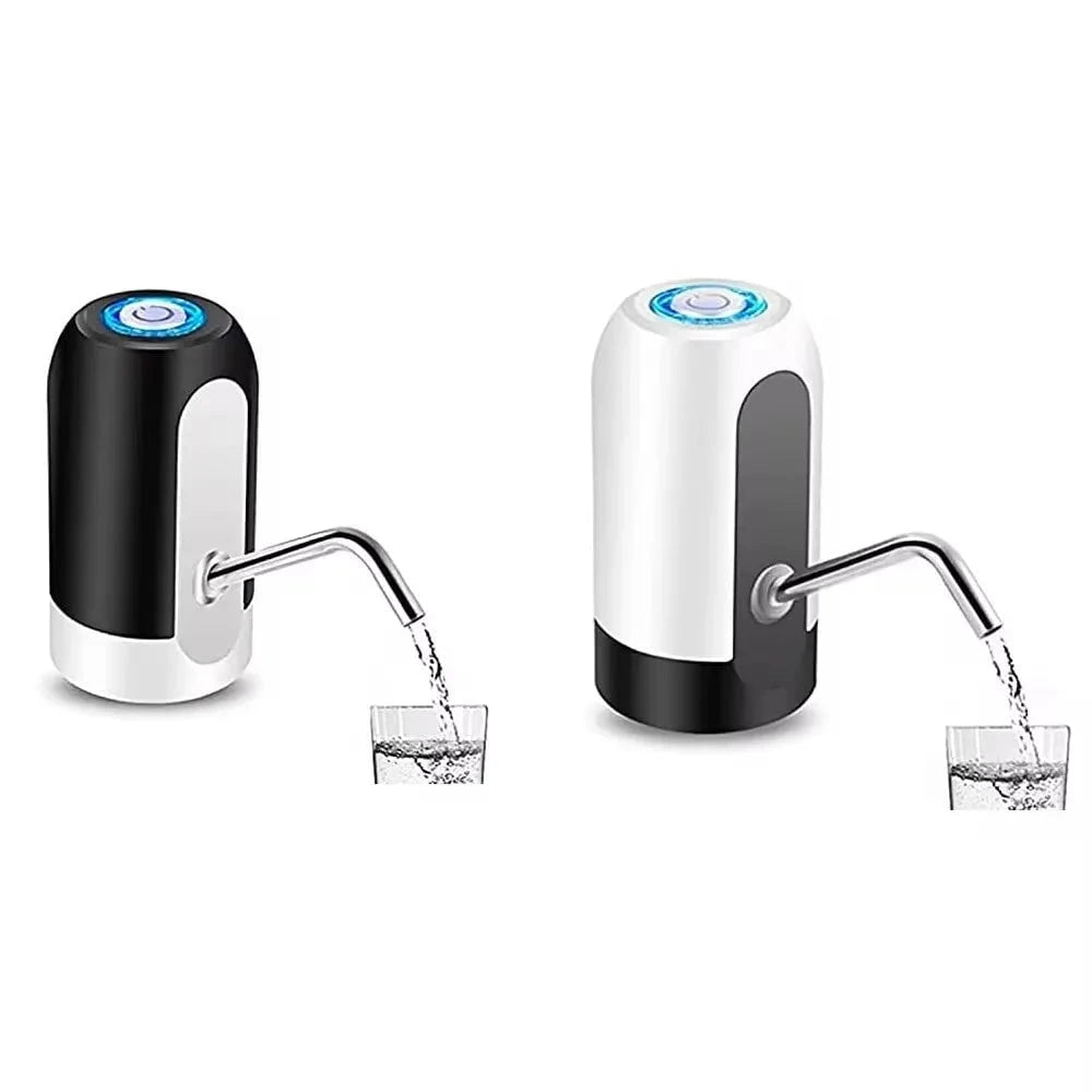 Shada 2 pcs White-Black 1pcWhite/Black Water Bottle Pump USB Charging Auto Switch Drinking Dispenser Charging One Click Auto Switch Drink Pump Dispenser