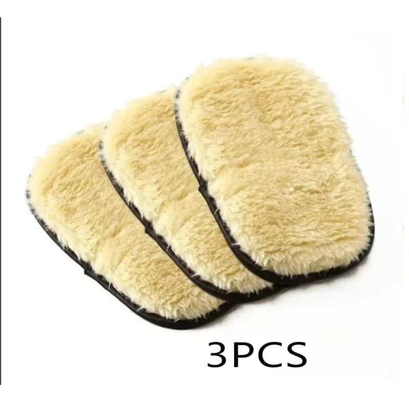 Shada 3pcs Car Washing Imitation Wool Gloves Thickened Plush Car Wiping Gloves Waxing Polishing Car Cleaning Products cleaning cloth