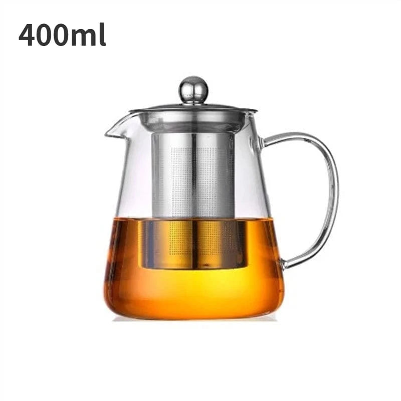 Introducing the Premium 500ml Glass Teapot with Stainless Steel Infuser, a modern and elegant addition to your tea ritual. Crafted from heat-resistant borosilicate glass, it preserves authentic flavors and features a removable stainless steel infuser for..