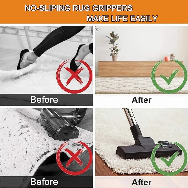 Shada 4Pcs8pcs/set Triangle Washable Reusable Rug Gripper Anti-skid Rubber Mat Non Slip Patch Tape for Tile Floors Carpets Corners Pad