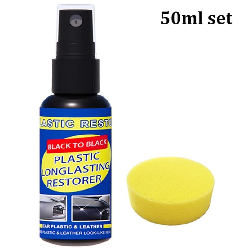 Shada 50ml Plastic Restorer Back To Black Gloss - Auto Polish & Repair Coating for Leather and Upholstery