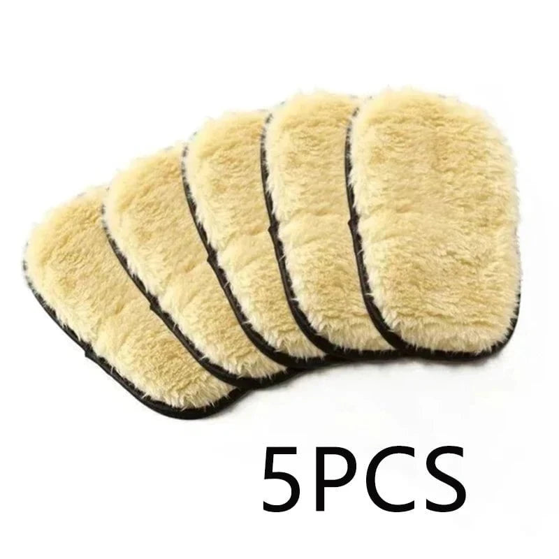 Shada 5pcs Car Washing Imitation Wool Gloves Thickened Plush Car Wiping Gloves Waxing Polishing Car Cleaning Products cleaning cloth