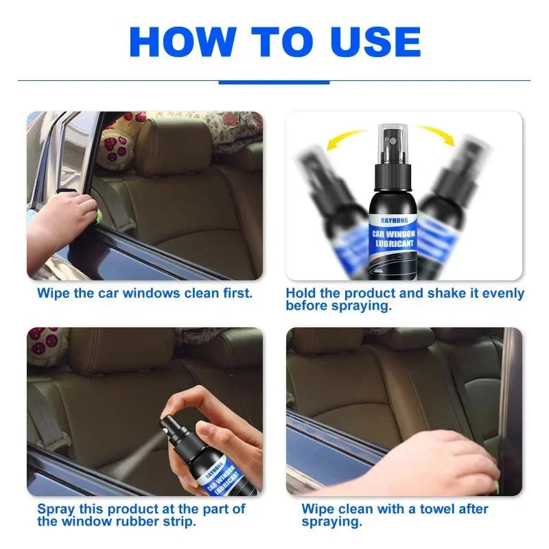 Shada 60ml Window Lubricant Rubber Door Rubber Strip Car Softening Maintenance Eliminates Noise Universal Car Products