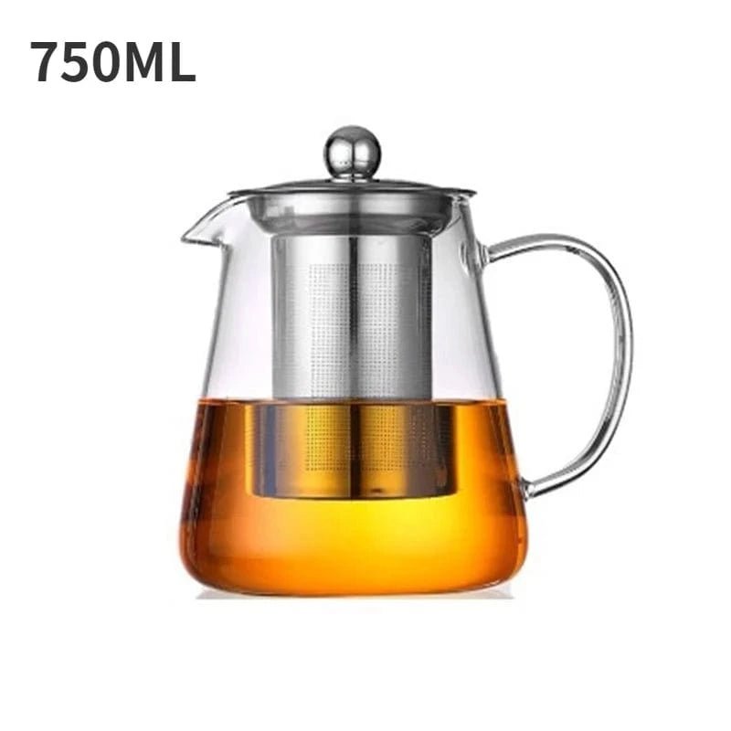 Introducing the Premium 500ml Glass Teapot with Stainless Steel Infuser, a modern and elegant addition to your tea ritual. Crafted from heat-resistant borosilicate glass, it preserves authentic flavors and features a removable stainless steel infuser for..