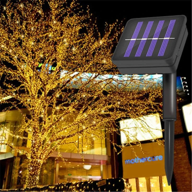 Shada 7m/12m/22m Christmas Garland Led Fairy Light Outdoor Solar Powered String Lights 8 Mode Garden Wedding Decoration Waterproof
