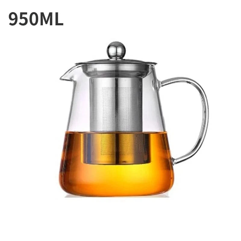 Introducing the Premium 500ml Glass Teapot with Stainless Steel Infuser, a modern and elegant addition to your tea ritual. Crafted from heat-resistant borosilicate glass, it preserves authentic flavors and features a removable stainless steel infuser for..