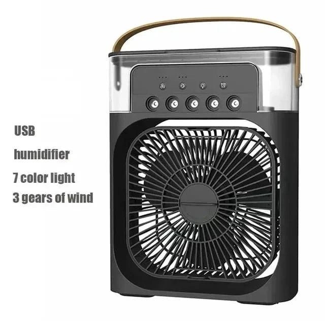 Shada Black 3-in-1 Fan Air Conditioner with LED Lights & Humidifier