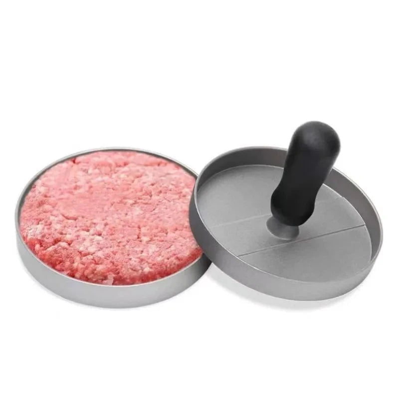 Shada black Burger Press Non-Stick Hamburger Patty Maker with Wax Paper Aluminum Burger Maker for Kitchen BBQ Grill