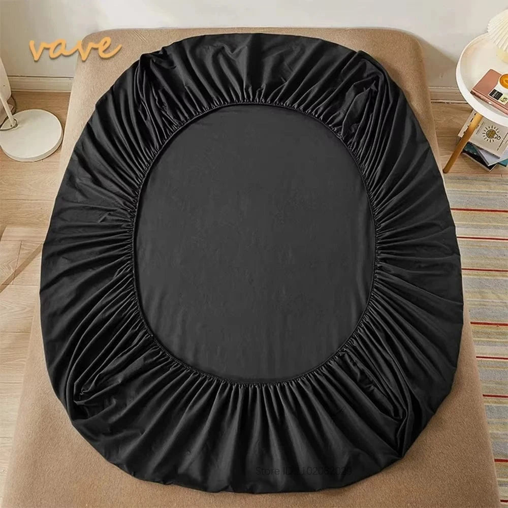 Shada Black / King 193x203x35cm 100% Cotton Fitted Sheets | Deep Pocket for Mattresses up to 12"