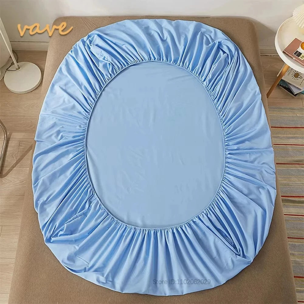 Shada Blue / King 193x203x35cm 100% Cotton Fitted Sheets | Deep Pocket for Mattresses up to 12"