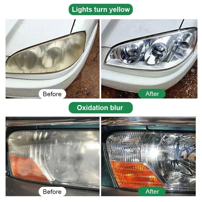 Shada Car Headlight Restoration Kit - Scratch Remover & Oxidation Cleaner with Polishing Liquid