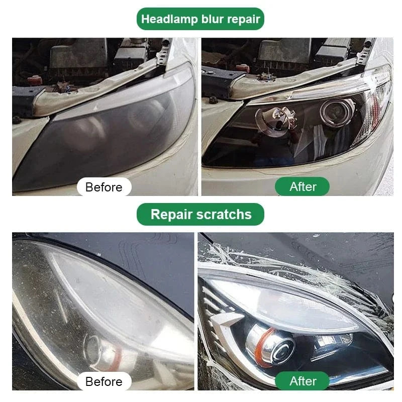 Shada Car Headlight Restoration Kit - Scratch Remover & Oxidation Cleaner with Polishing Liquid
