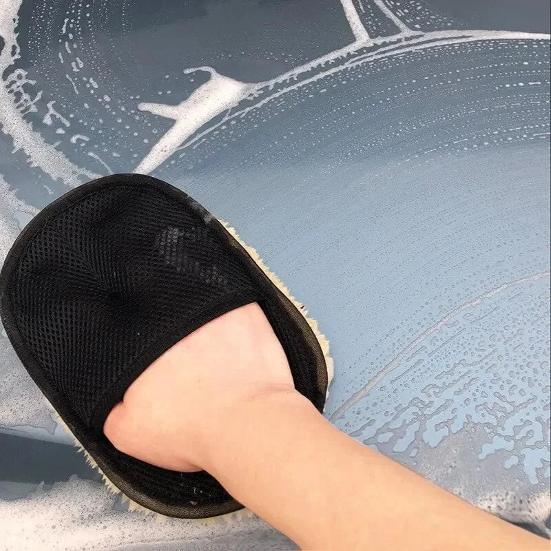 Shada Car Washing Imitation Wool Gloves Thickened Plush Car Wiping Gloves Waxing Polishing Car Cleaning Products cleaning cloth
