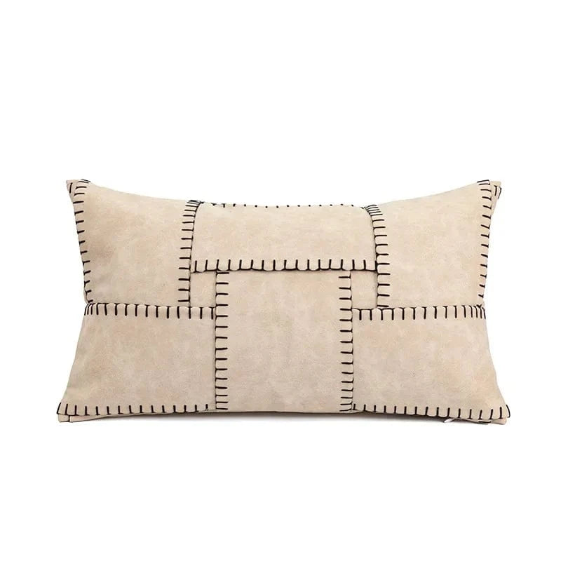 Shada Color 1 (30x50cm) Brown Patchwork Throw Pillow Cover - 30X50/45X45CM Modern Minimalist Decorative Cushion Cover