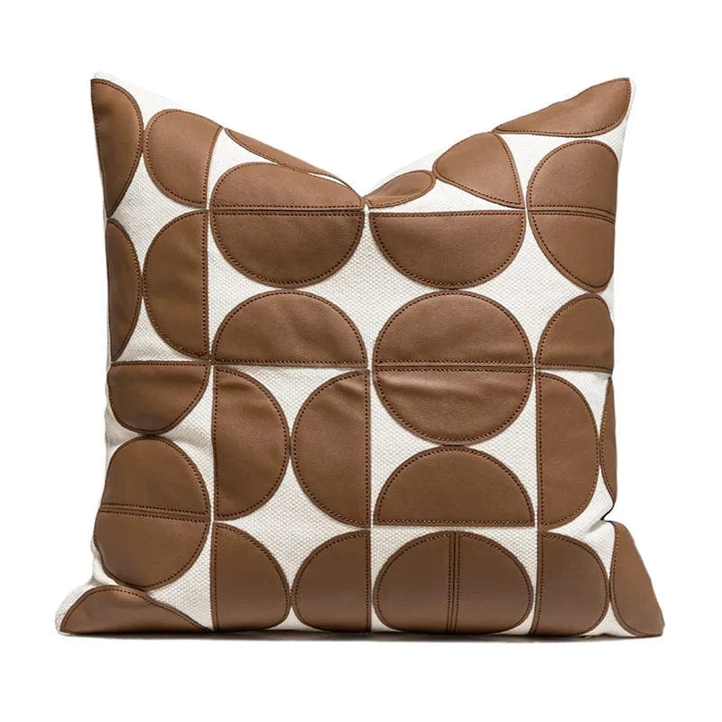 Shada Color 10 (45x45cm) Brown Patchwork Throw Pillow Cover - 30X50/45X45CM Modern Minimalist Decorative Cushion Cover