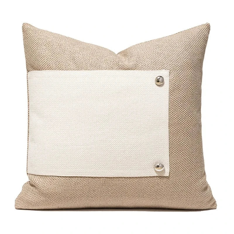 Shada Color 11 (45x45cm) Brown Patchwork Throw Pillow Cover - 30X50/45X45CM Modern Minimalist Decorative Cushion Cover