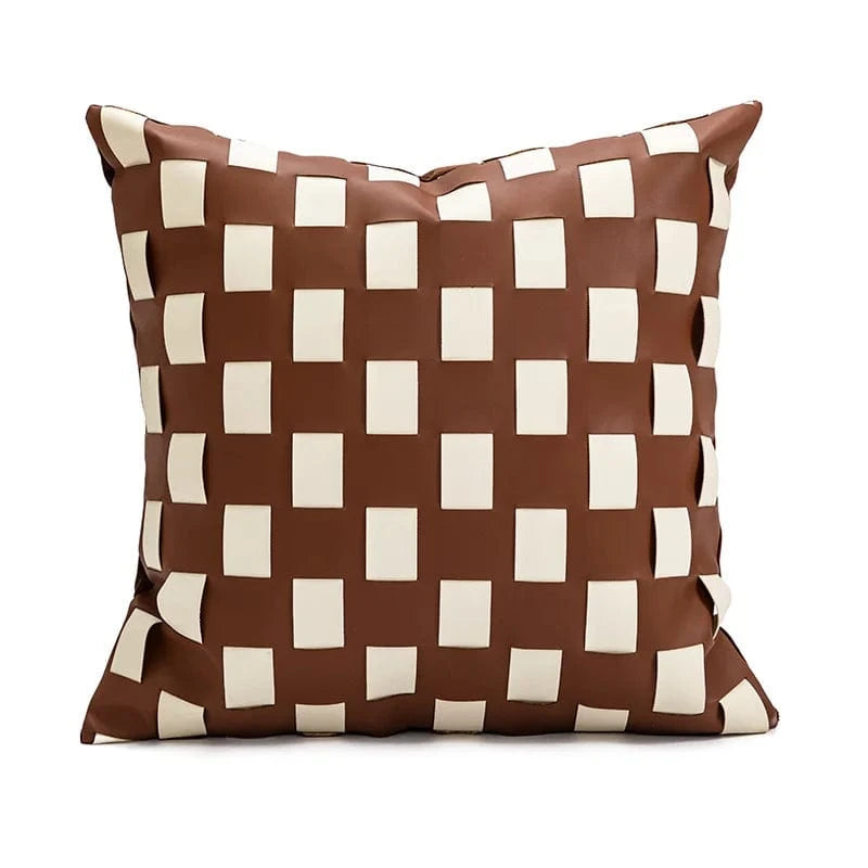 Shada Color 13 (45x45cm) Brown Patchwork Throw Pillow Cover - 30X50/45X45CM Modern Minimalist Decorative Cushion Cover