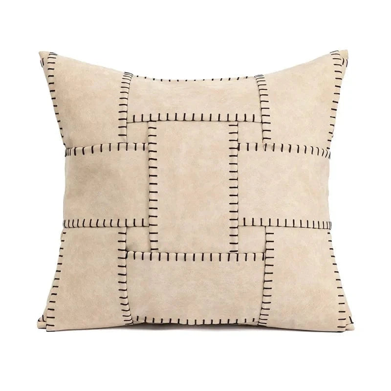 Shada Color 2 (45x45cm) Brown Patchwork Throw Pillow Cover - 30X50/45X45CM Modern Minimalist Decorative Cushion Cover