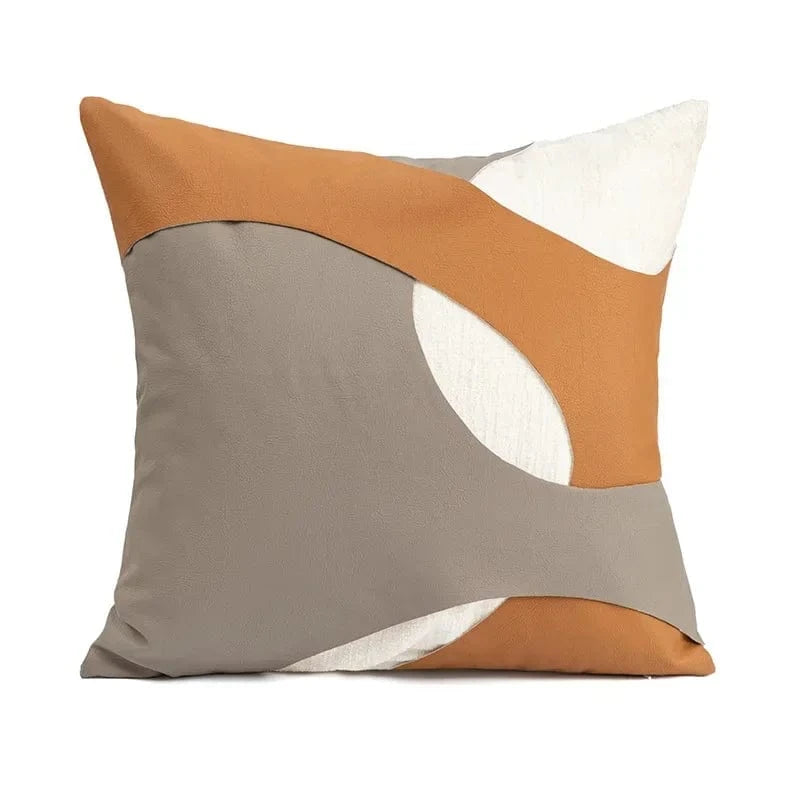 Shada Color 4(45x45cm) Brown Patchwork Throw Pillow Cover - 30X50/45X45CM Modern Minimalist Decorative Cushion Cover