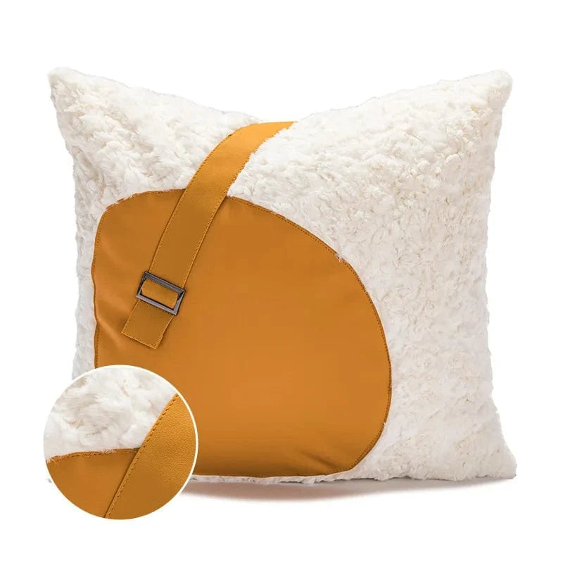 Shada Color 6 (45x45cm) Brown Patchwork Throw Pillow Cover - 30X50/45X45CM Modern Minimalist Decorative Cushion Cover