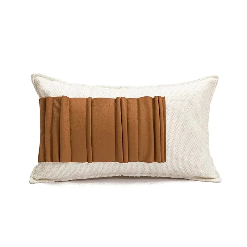Shada Color 7 (30x50cm) Brown Patchwork Throw Pillow Cover - 30X50/45X45CM Modern Minimalist Decorative Cushion Cover