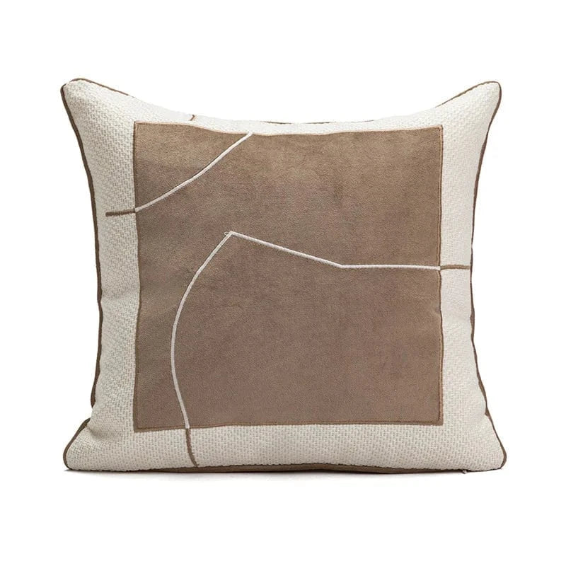 Shada Color 8 (45x45cm) Brown Patchwork Throw Pillow Cover - 30X50/45X45CM Modern Minimalist Decorative Cushion Cover