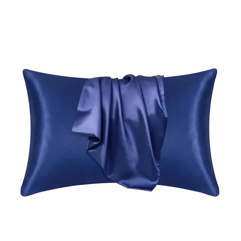 Shada dark blue / 51cmx75cm 100% Natural Mulberry Silk Pillow Case Real Silk Protect Hair Skin Pillowcase Any Size Customized Bedding Pillow Cases Cover