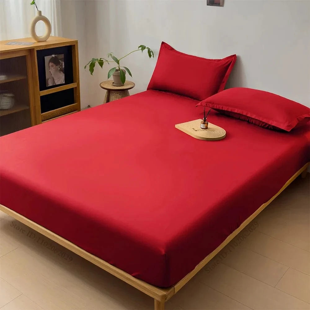 Shada Dark Red / 2PCpillowcase48x74cm 100% Waterproof Mattress Protector | All Sizes | Breathable Comfort