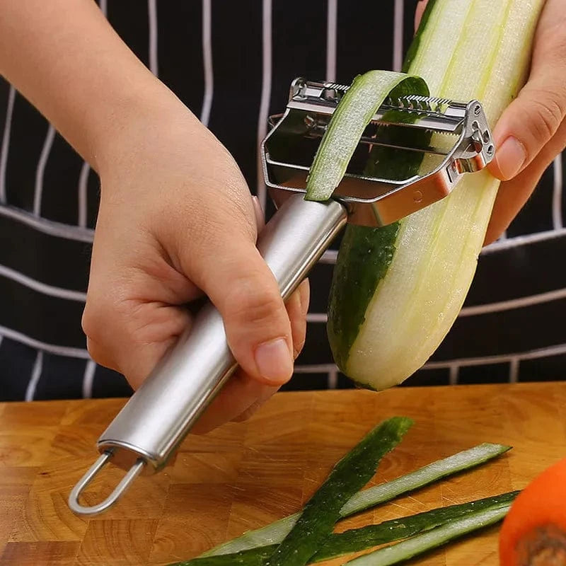 Shada Double-Headed Stainless Steel Kitchen Peeler - Multifunctional Fruit & Vegetable Tool