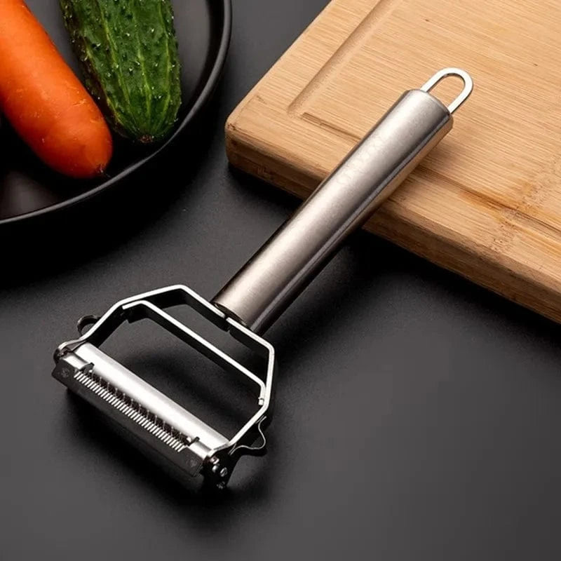 Shada Double-Headed Stainless Steel Kitchen Peeler - Multifunctional Fruit & Vegetable Tool