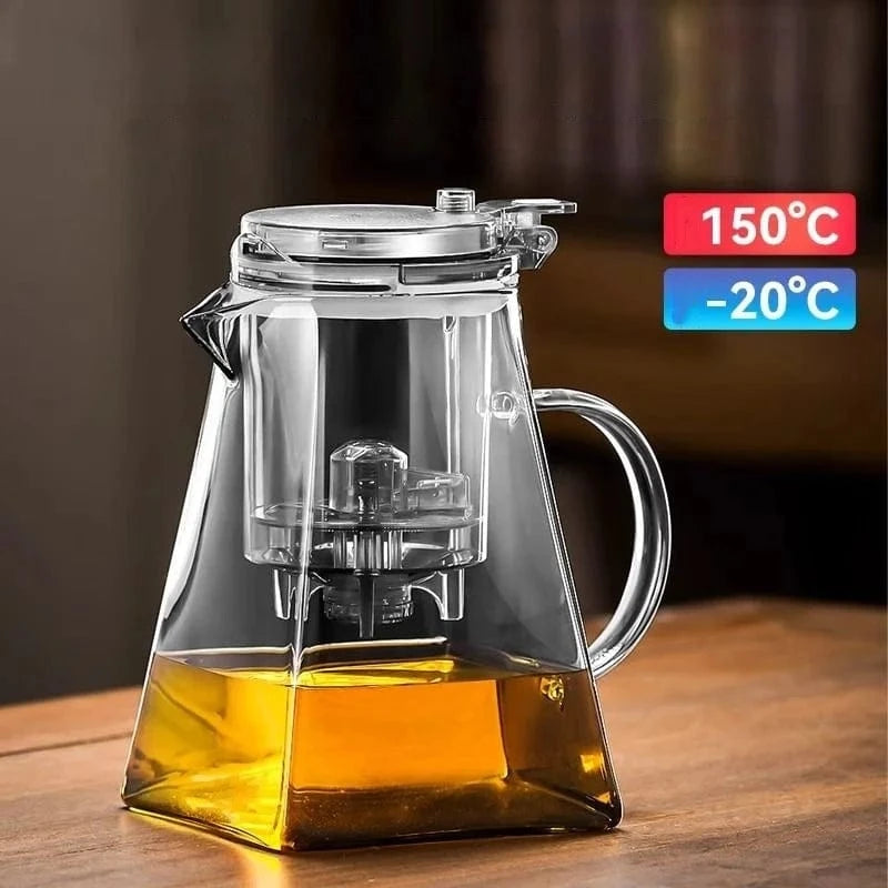 The GIANXI 750ML Glass Teapot Set offers an elegant and functional tea experience. Made from premium borosilicate glass, it keeps tea warm without getting hot to touch. Features a press-down lid for drip-free pouring and a filter for full leaf expansion...