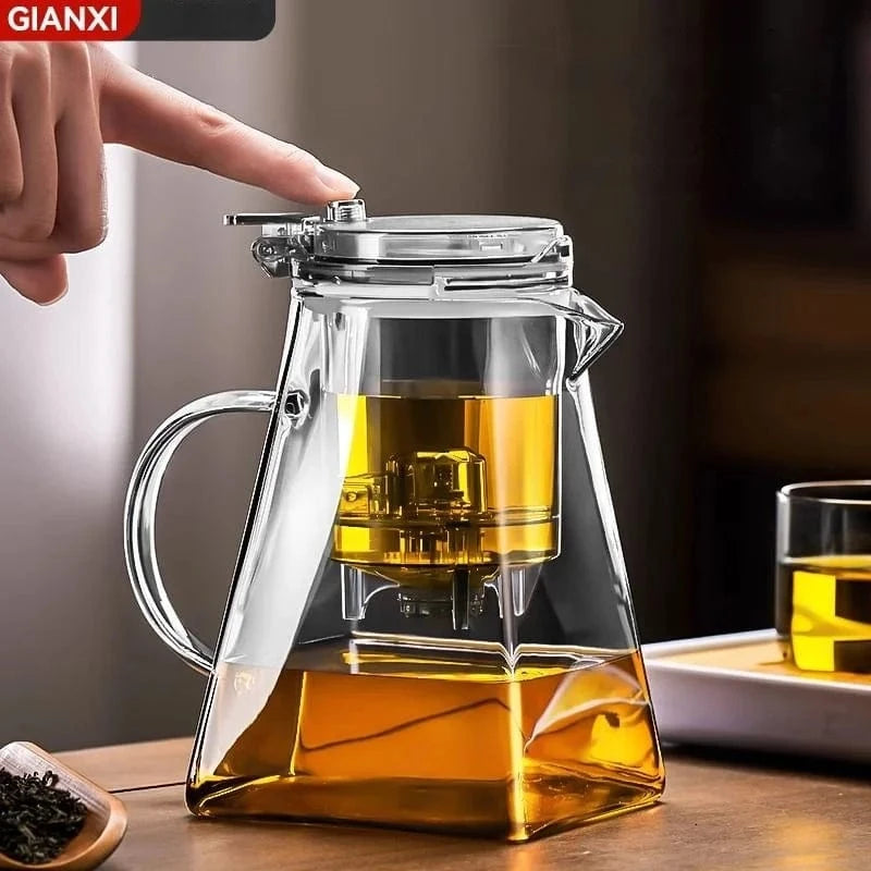 The GIANXI 750ML Glass Teapot Set offers an elegant and functional tea experience. Made from premium borosilicate glass, it keeps tea warm without getting hot to touch. Features a press-down lid for drip-free pouring and a filter for full leaf expansion...