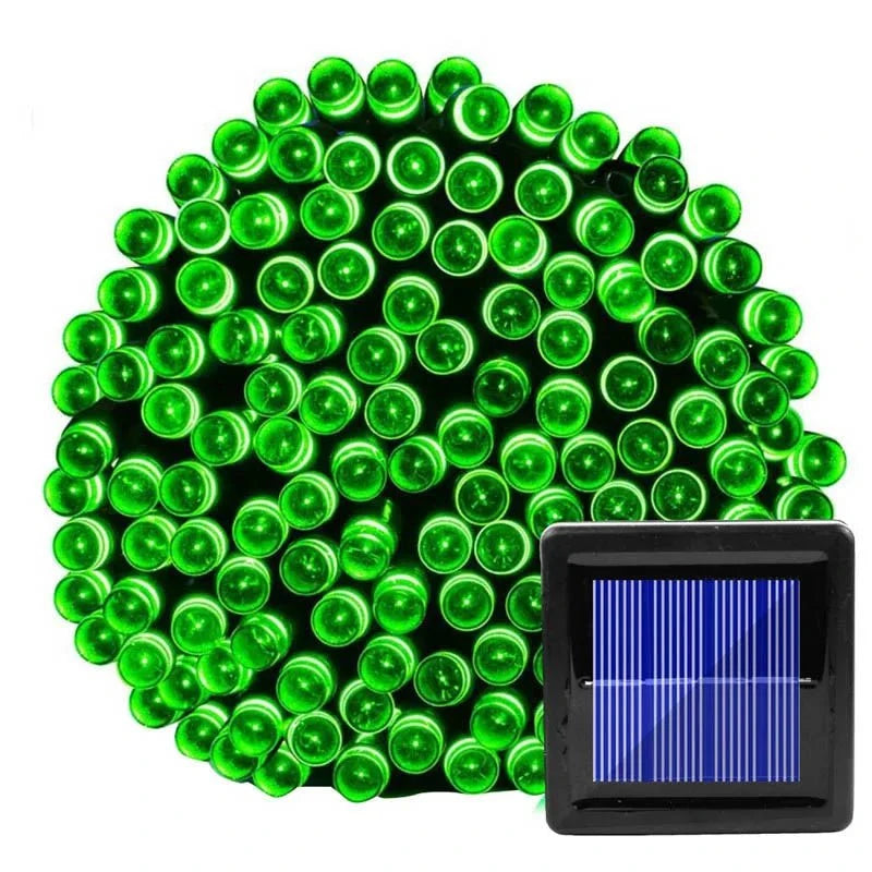 Shada green / 7M 50 LEDs 7m/12m/22m Christmas Garland Led Fairy Light Outdoor Solar Powered String Lights 8 Mode Garden Wedding Decoration Waterproof