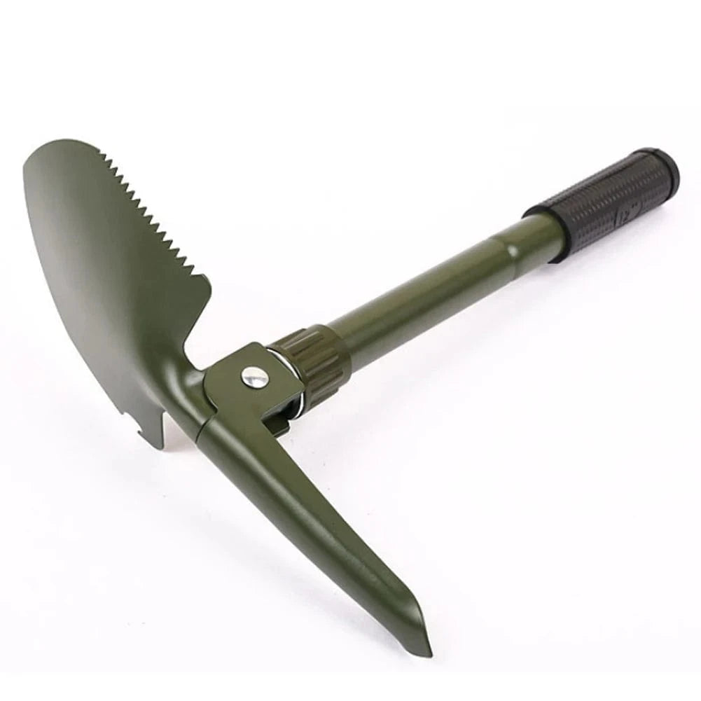 Shada Green Folding Outdoor Garden Shovel Kit - Portable Multifunctional Camping Spade for Weeding and Survival