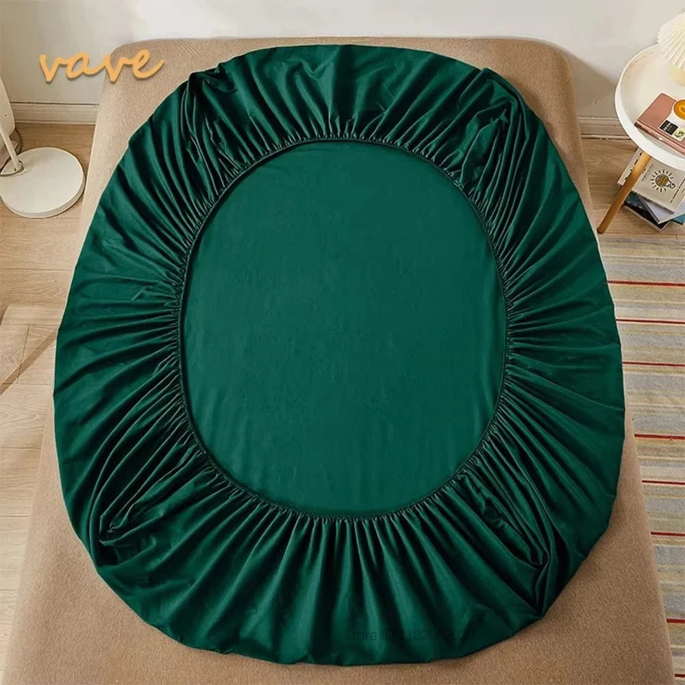Shada Green / King 193x203x35cm 100% Cotton Fitted Sheets | Deep Pocket for Mattresses up to 12"