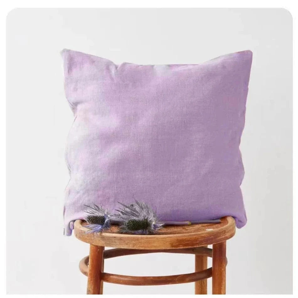 Shada Grey Purple / 30X50CMX1PC Premium 100% Linen Pillowcase - Soft, Comfortable Cushion Cover with Invisible Zipper for Home Decor