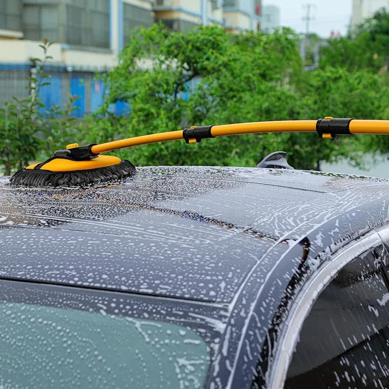 Shada LEIBOO 95cm Telescoping Car Wash Mop Brush with Chenille Mop Head and Retractable Handle