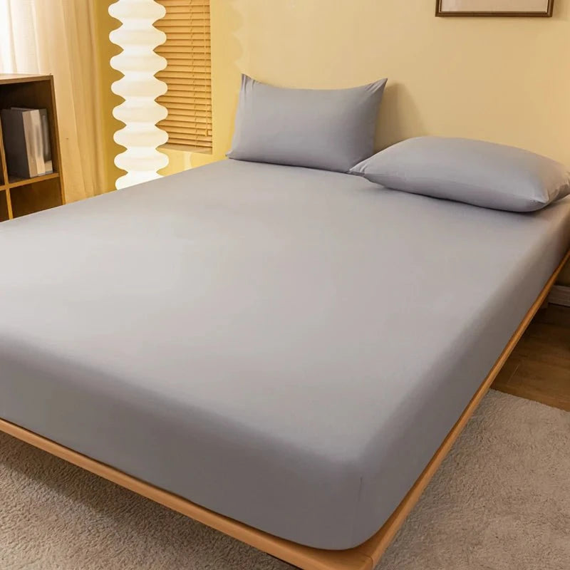 Shada Light gray / 200x220cm 1 piece of solid color matte bed sheet, solid color bed cover for bedroom, bedding (excluding pillowcases)